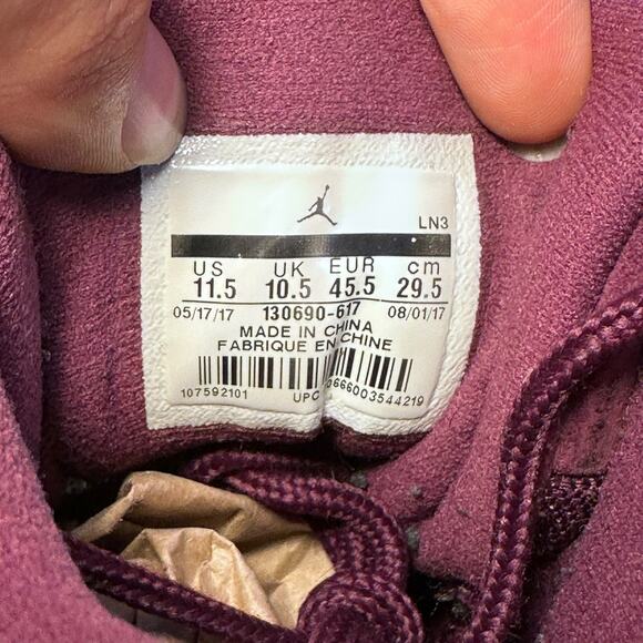 Air Jordan 12 Retro “Bordeaux” Men’s Maroon Sneakers - Size 11.5 main image 6